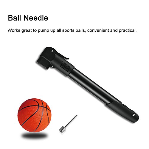 image for Runacc Mini Bike Hand Pump Lightweight Aluminum Frame Tire Pump High P