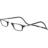Clic Magnetic Reading Glasses for Men or Women, Computer Readers, Original Expandable (M-XL, Black, 2.00 Magnification)