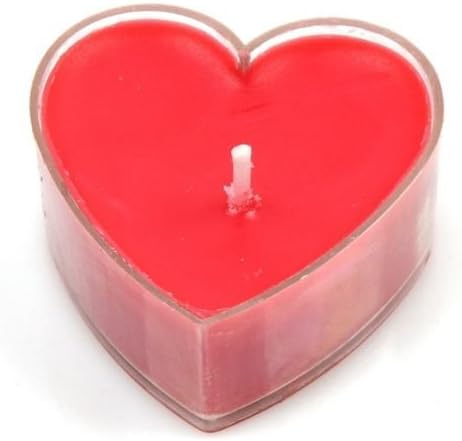 Aoruisier 9pcs Exquisite PVC Boxed Heart-Shaped Scented Candle Scented Candle Valentine's Day Romantic Proposal White Tea Wax(Red)