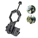 Vankey Cellphone Telescope Adapter Mount, Work with Binocular Monocular Spotting Scope Microscope for iPhone, Samsung, HTC, LG and More