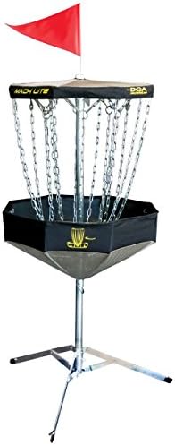 DGA Mach Lite 16-Chain Portable Disc Golf Basket (Black)