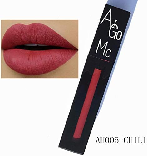 New Fashion Lipstick Cosmetics Women Sexy Lips Matte Lasting Lip Gloss Party Liquid Mingfa Velvet Moisturizer Waterproof Not Stick On Cup Lipgloss Beauty Makeup Long Liner(05#)