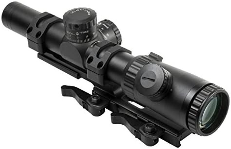 Vism Evolution 1.1-4X24 Scope/ Mil-Dot/ And Vism Vmsprb Mount Combo, BLACK