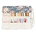 Teamoy Knitting Needles Holder Case(up to 14 Inches), Rolling Organizer for Straight and Circular Knitting Needles, Crochet Hooks and Accessories, Peony - NO Accessories Included