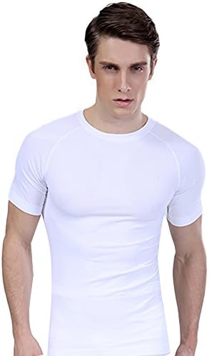 HAKUMA Men's Cool Mesh Compression Baselayer Short Sleeve T Shirts Sport