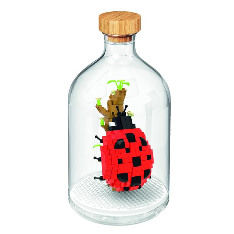 Kit of miniature blocks to assemble insects and small animals. Includes methacrylate bottle to protect the construction. Ladybird โ image 1