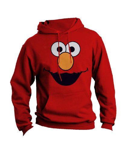 Sesame Street Adult Red Elmo Sweatshirt with Hoodies XL, Online Clothing Store