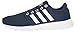 adidas NEO Women's Cloudfoam Qt Racer w Running Shoe, Mystery Blue/White/Glow Orange, 9 M US