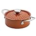 Rachael Ray Cucina Nonstick Casserole Dish/ Casserole Pan with Lid - 2.5 Quart, Pumpkin Orange