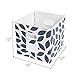 MAX Houser Fabric Storage Bins Cubes Baskets Containers with Dual Plastic Handles for Home Closet Bedroom Drawers Organizers, Flodable, Blue, Set of 4
