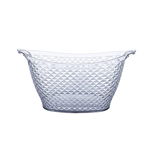Balde Para Gelo Luxxor 18l Paramount Em Acrílico Transparente Balde De Gelo Grande Para Bar, Festas E Eventos, Ideal Para Bebidas, Champanhe, Cerveja E Uso Decorativo
