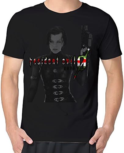 The Resident Evil Collection Painted Design Man's Short Sleeve T-shirts Vintage Crew Neck