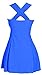 Women's 50's Retro Elegant Crossover Shaping Body One-Piece Swimdress Swimsuit Blue Label 4XL (US 14-16)