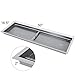 VEVOR 49x16 Inch Fire Pit Pan Stainless Steel Linear Trough Drop-in Fire Pit Pan Rectangular Table Top Fire Pit Fire Bowl,185k BTU, Double Burner