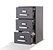 Mini File Cabinet Business Card Holder 3-Drawer (1, Black)