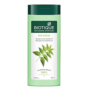 Biotique Bio Neem Margosa Anti Dandruff Shampoo and Conditioner, 180ml