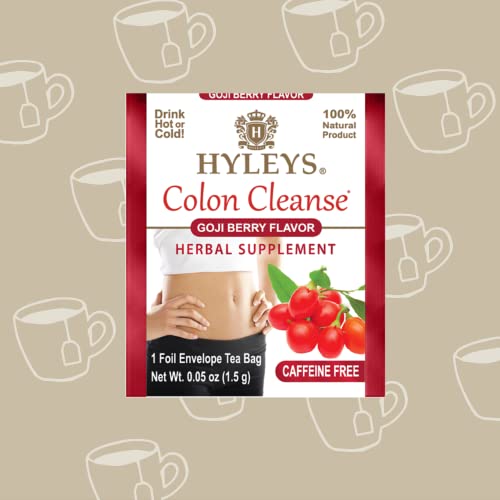 Hyleys Colon Cleanse Tea Goji Berry Flavor - 25 Tea Bags (12 Pack - 300 Tea Bags Total)
