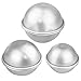 Pistha 24 Pieces 3 Sizes DIY Metal Bath Bomb Mold for Crafting Your Own Fizzles Round Soap Making Molds Kit for Homemade Art Smooth Surface and Sturdy Aluminum