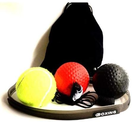 CELLTEK Boxing Fight Ball,3 Difficulty Level Boxing Reflex Balls with Headband, Boxing Punch Equipment Boxing to Improve Reaction and Speed for Training and Fitness