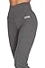 Unique Styles Fold-Over Waistband Stretchy Cotton Blend Yoga Pants (Large-2Pack Black & Grey)