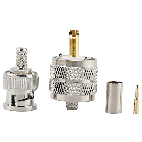 YaeTool Coaxial Cable Tool Set, Coax RF Connector Crimping Tool Coaxial Cable Stripper BNC/UHF