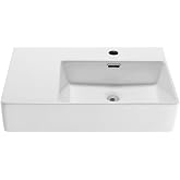 St. Tropez 24" Rectangle Wall-Mounted Sink with Right Side Faucet Mount