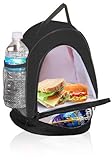 Dual Compartment Insulated Lunch Bag / Lunch Tote by Sacko (Black) For Men, Women, Kids. Great Lunchbox for Girls, Boys and for School, Work, etc