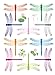 ufengke 10-Pcs 3D Dragonflies Wall Stickers Fashion Design DIY Colorful Dragonfly Art Decals Crafts Home Decoration, E