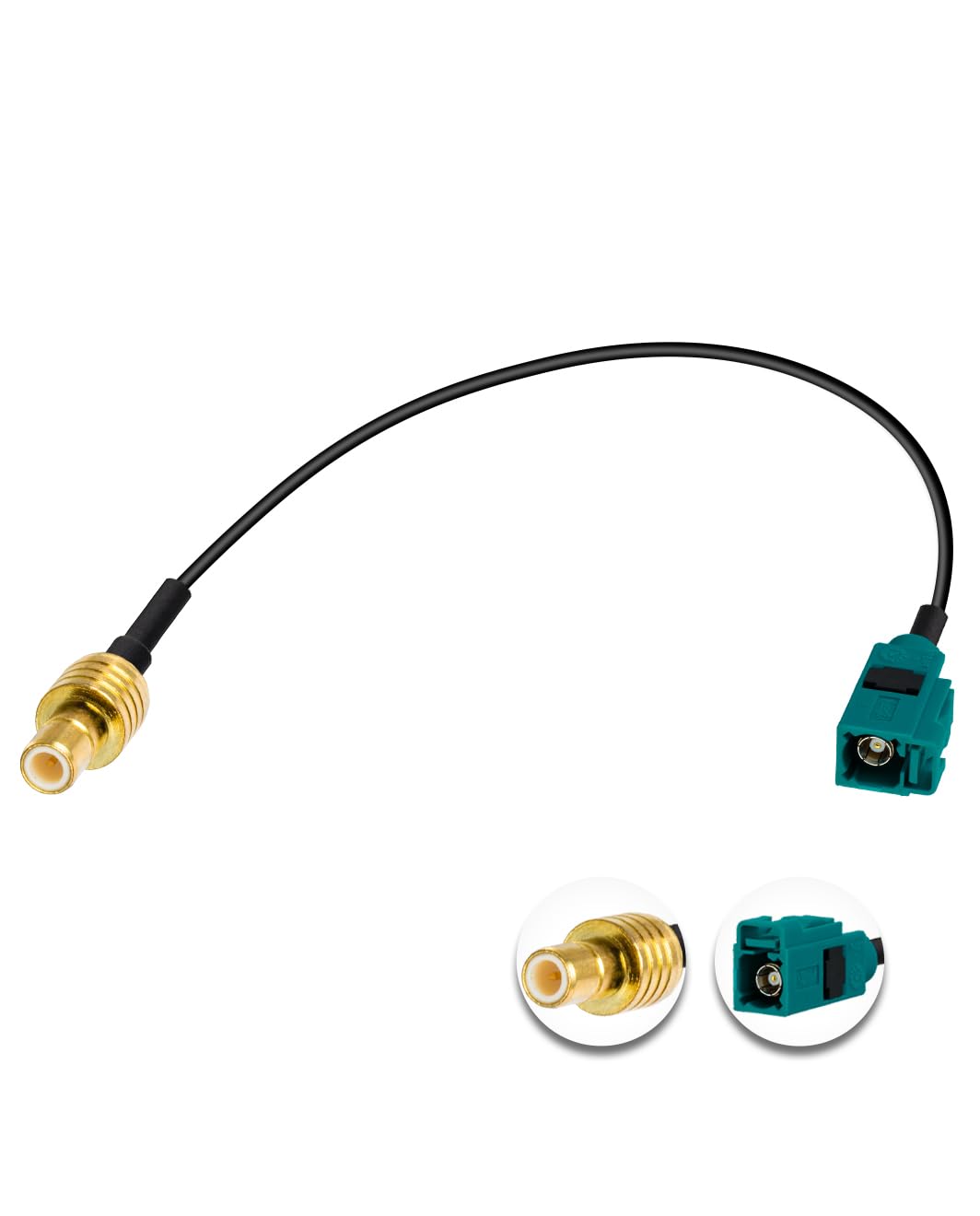 Vecys SMB Male to Fakra Z Female Extension Cable 6in/15cm Universum FAKRA Socket to SMB Plug Antenna Adapter RG174 Type Z Cable