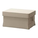 IKEA Cover for Ektorp Ottoman (footstool) Nordvalla Dark Beige (Slipcover Only)