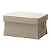 IKEA Cover for Ektorp Ottoman (footstool) Nordvalla Dark Beige (Slipcover Only)