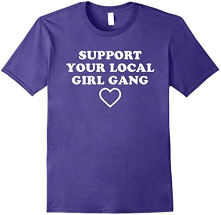 Mens Support Your Local Girl Gang T-Shirt 3XL Purple