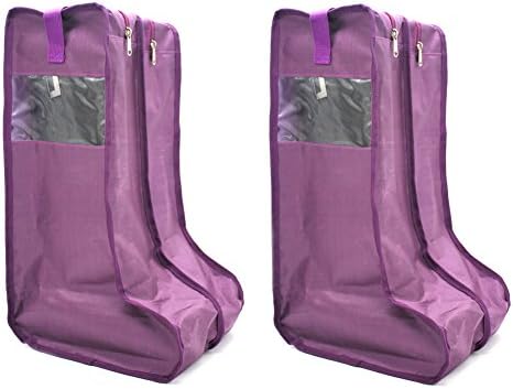 Boot Storage Bags for Women and Men,Boot Protector with Double Compartment (Purple)