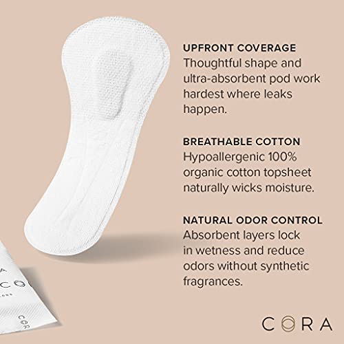 Cora Ultra Thin Organic Bladder Liners Incontinence & Postpartum Pads