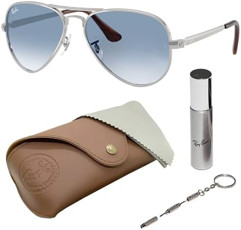 Amazon.com: Ray-Ban RB8225 Aviator Titanium Sunglasses, Black