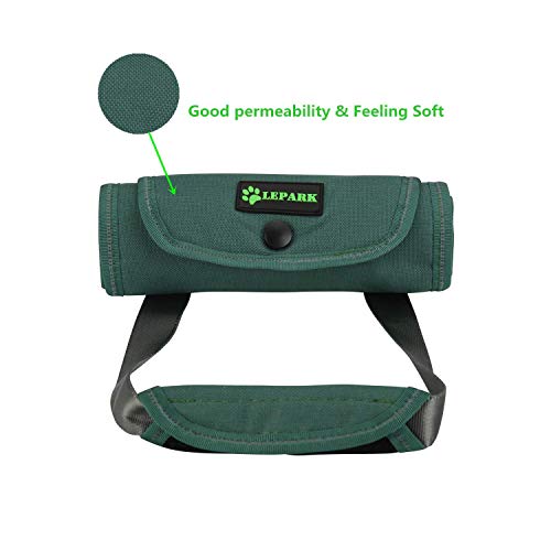 Lepark Dog Sling with Handle for Canine Aid, Veterinarian Approved Dog Lift Harness for Rehabilitation (L,Green) - Thumbnail 4