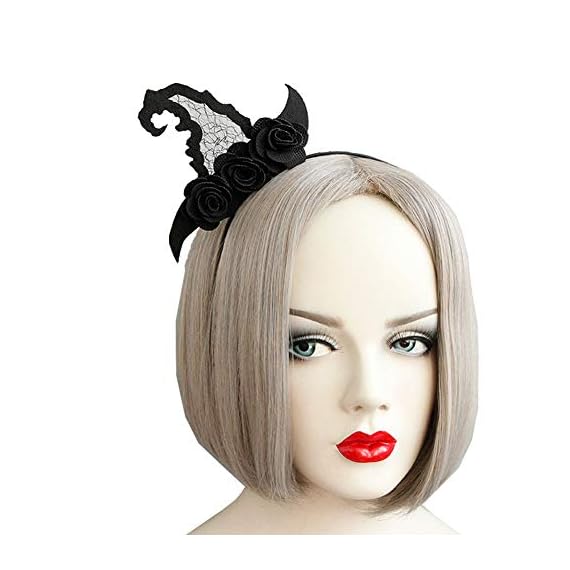 Love-Sweety-Halloween-Spider-Ghost-Pumpkin-Hair-Hoop-Cosplay-Devil-Headband-Witch-Hat-Black