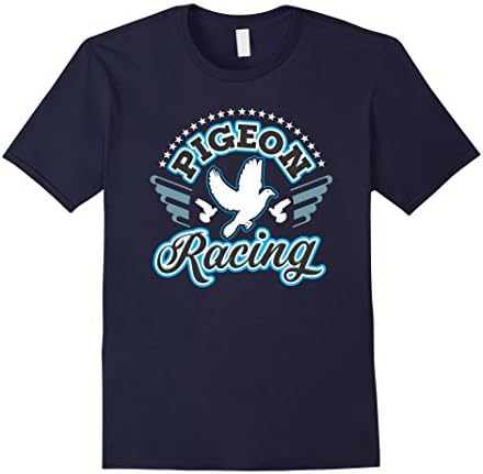 Mens Pigeon Racing T-Shirt Medium Navy