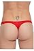 Louis Rouse Men's Solid Color Ice Silk Briefs Thong Red
