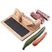 Sausage cutter CHIUSING Premium Sausage Salami Guillotine Slicer- Rustic Wooden Design & Sharp Stainless Steel Blade For Slicing Chorizo, Pepperoni & More Dried Meat Delicacies with child saft lock