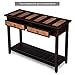 VASAGLE Sofa Table with 2 Drawers, Entryway Table with 1 Storage Shelf, Solid Wood Legs Console Table, for Living Room, Hallway, Easy Assembly, Country Style, Maple and Dark Walnut