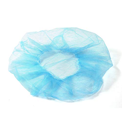 OKEKON Disposable Bouffant Caps Non-woven Dust Cap Hair Net,Elastic Hats Latex Free Great For: Labs, Industry, Food Service, Hospitals With Lightweight & Breathable One Size Fits Most,100Pcs Blue - Thumbnail 7