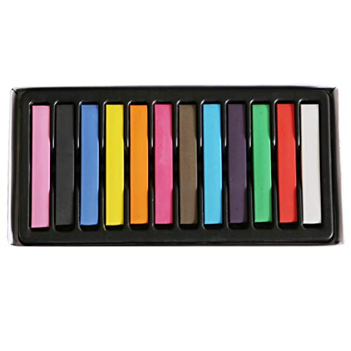 Hair Chalk,Hair Chalk Pens,Temporary Hair Chalk Set, Halloween Christmas party, Temporary Color. Gifts For Girls,12 Bright Colors