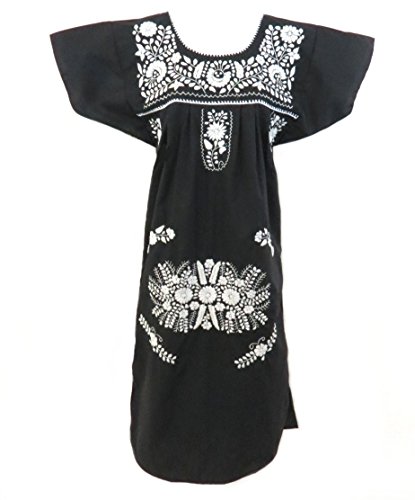 Leos Imports Mexican Dress Puebla Solid Embroidery Malta | Ubuy
