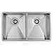 VIGO 32 inch Undermount 50/50 Double Bowl 16 Gauge Stainless Steel Kitchen Sink