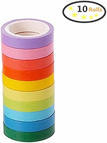 Washi Masking Tape Arts and DIY Crafts Decorative Washi Tape Scrapbooking Stickers Tape (10)