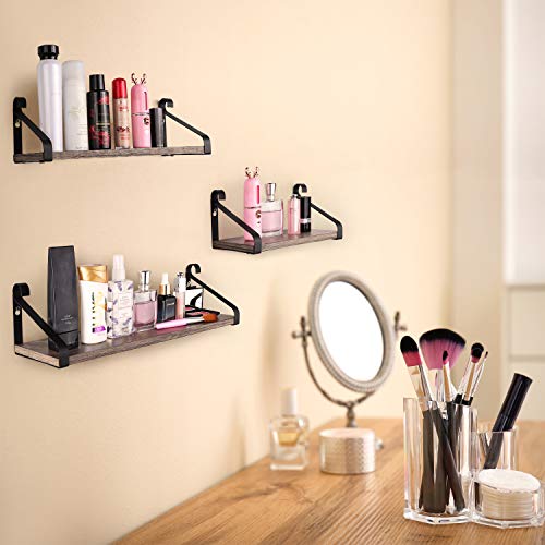 Keebofly Jewelry Organizer Wall Mounted Rustic Wood Hanging Jewelry Organizer for Necklaces Ring