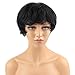 Dreambeauty Brazilian Full Human Hair Short Wigs for Black Women Pretty Wave Natural Black Color