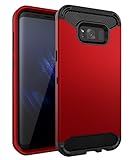 Galaxy S8 Case,OBBCase Samsung Galaxy S8 Case,Three Layer Heavy Duty High Hybrid Shockproof Impact Resistant Protective Cover Case For Samsung Galaxy S8,Red/Black