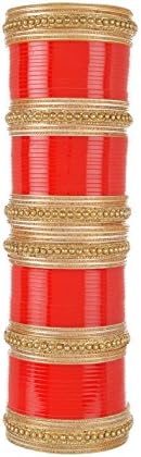 GHAR SHAGNA DA Red Designer Chura Wedding Punjabi Choora Fashion Jewellery Bangle Set Chuda Set